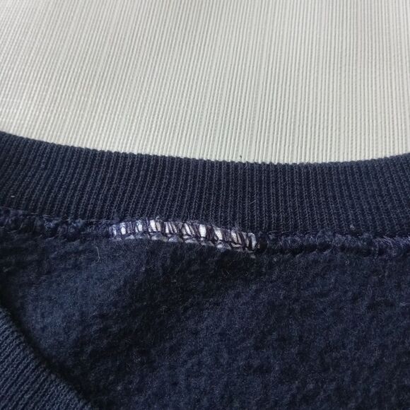 Women's Navy Blue Florida Butterflies Graphic Print Crew Neck Pullover Sweater - Picture 4 of 12